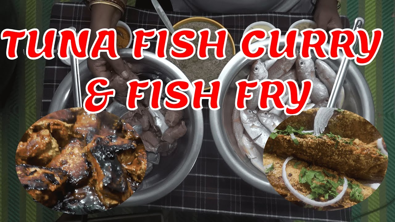 Yellow Tuna fish curry and sea fish fry from Dulhan's kitchen