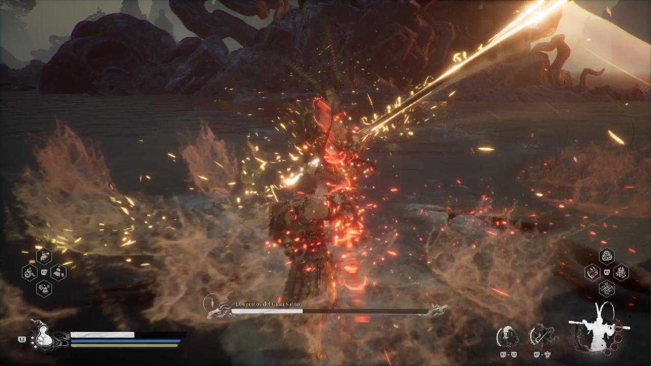 Black Myth: Wukong Derrotando a los Restos del Gran Sabio
