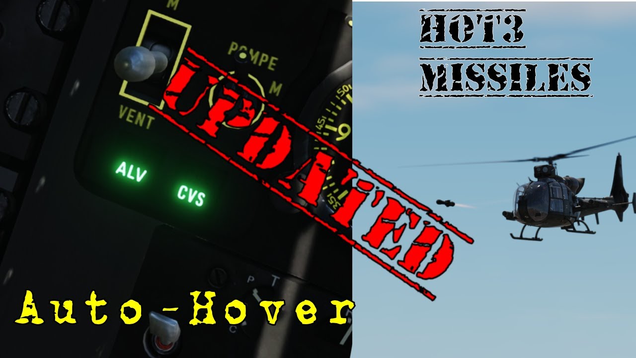 SA-342 Gazelle auto-hover & HOT 3 tutorial (updated)