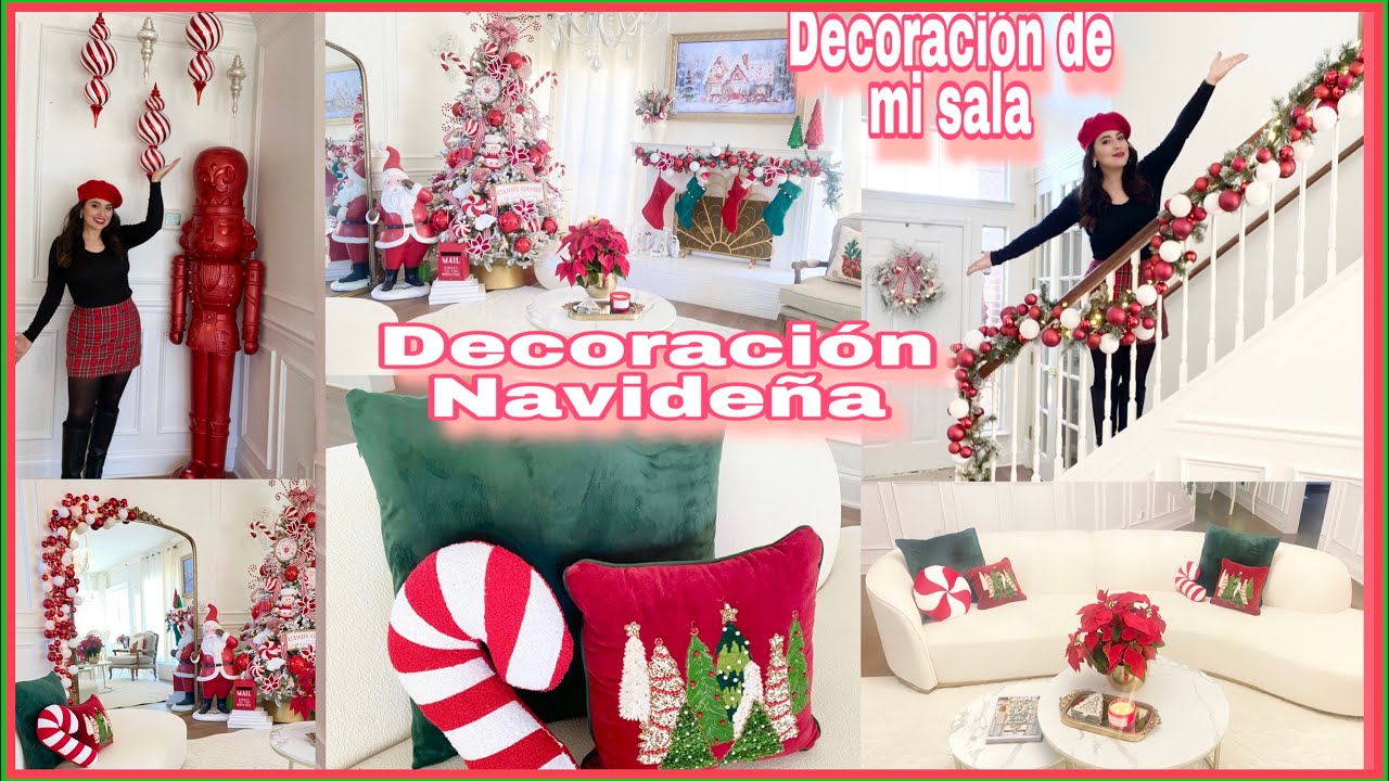Decoración Navideña🎄 Decora tu sala elegante y bonita para Navidad.