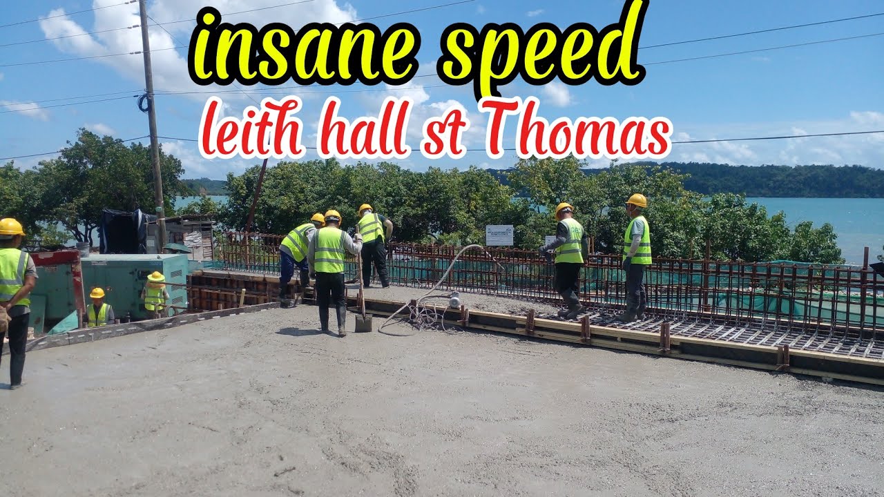 The Quickest  Concrete Mixer Goes To The Bridge] Eastern St Thomas...