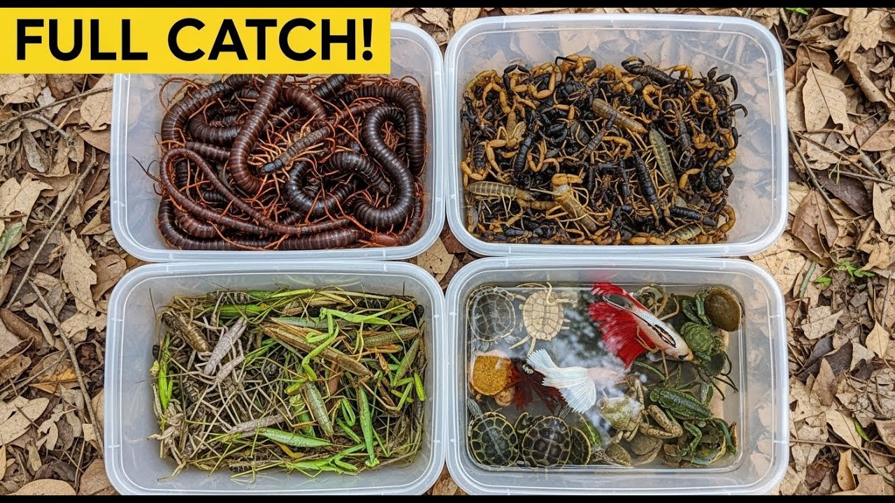 Catching Beetles, Mantises & Lantern Bugs  | Colorful Insects in the Forest