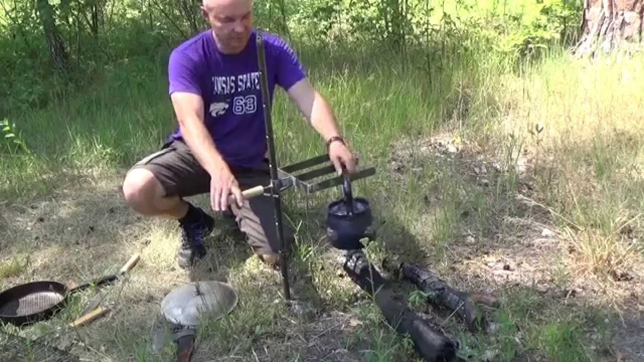 Тренога (одноногая) для котелка и сковородки своими руками