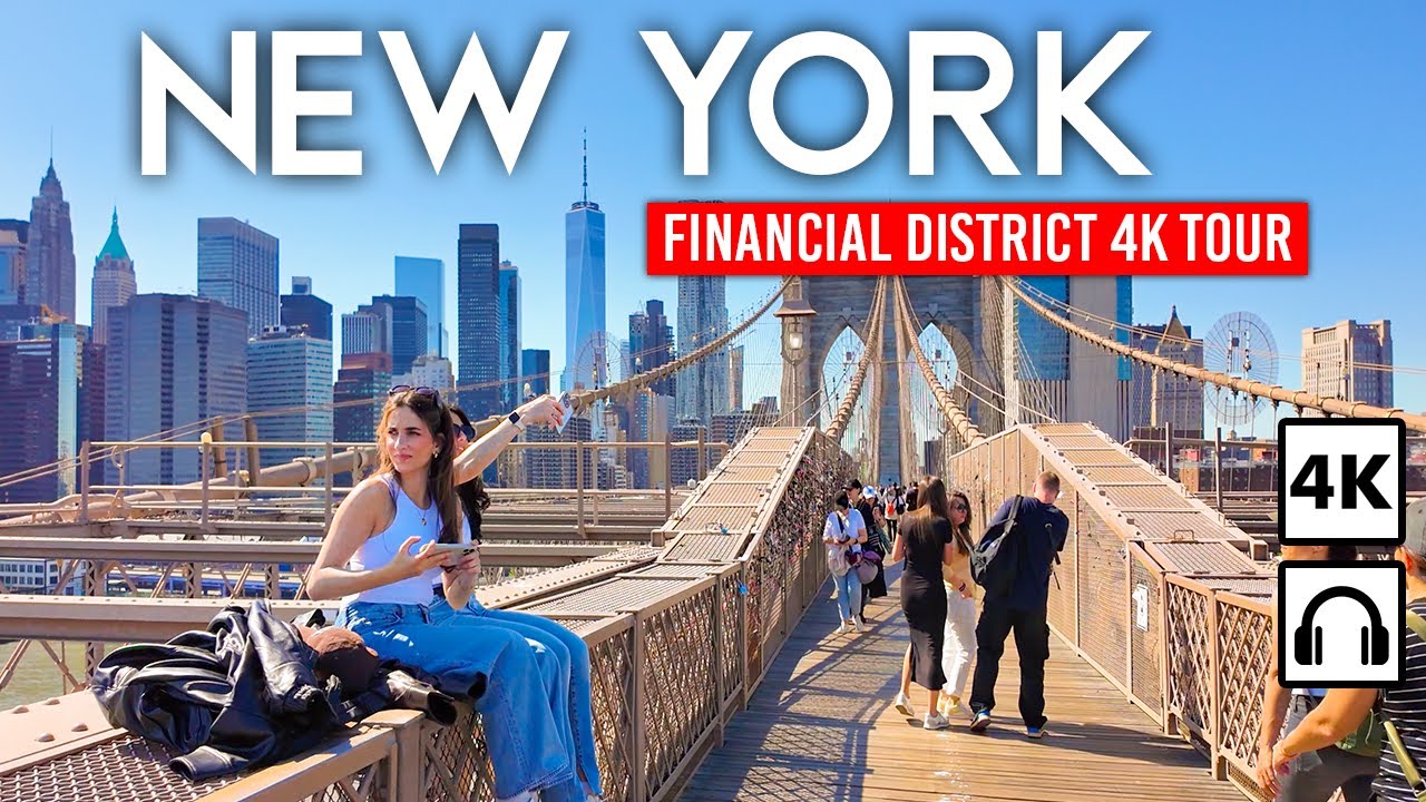 NEW YORK CITY 🇺🇸 Financial District & Brooklyn Bridge - Manhattan | 4K Walking Tour