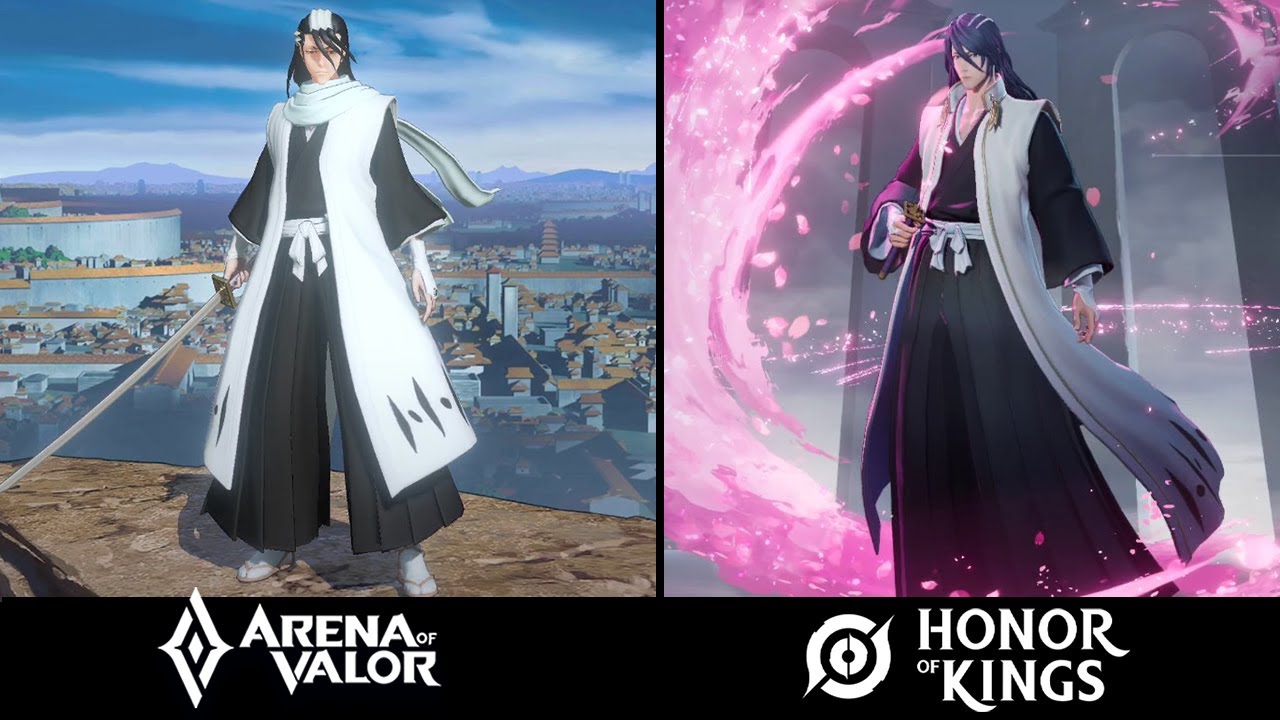 Byakuya Kuchiki ( HOK ) vs Byakuya Kuchiki ( AOV ) : Bleach Skins Effects 2025