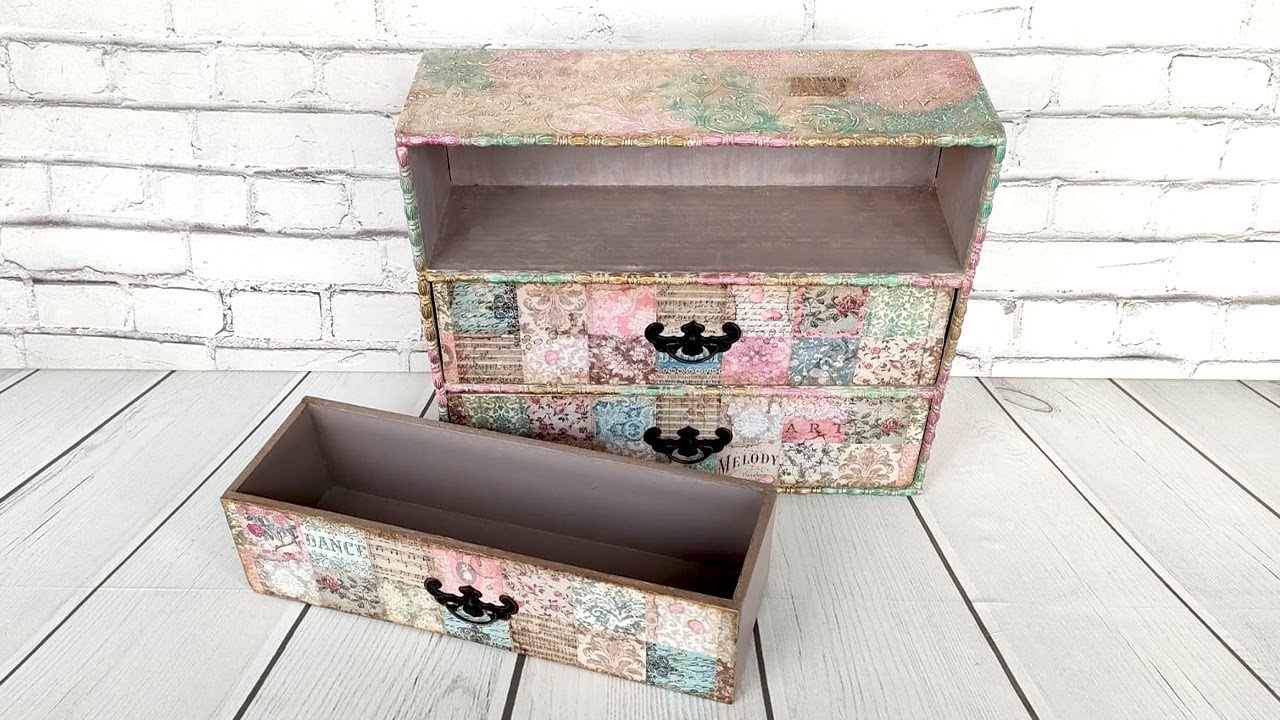 CAJONERA Shabby Chic con cajas de CARTÓN | IDEAL 😍