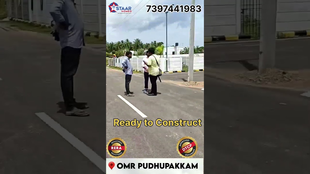 On Road Property Sale in OMR Puthupakkam Contact Number:7397441983