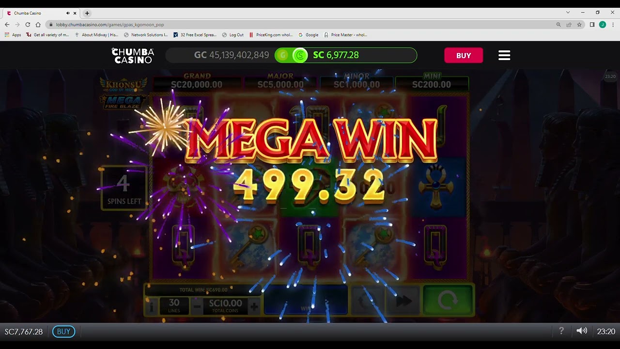CHUMBA CASINO | KHONSU GOD OF MOON | BET $10 | MEGA WIN