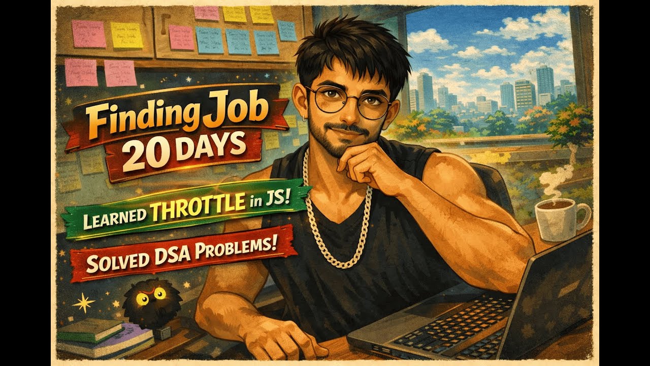 Day 20 of Job Hunt | JavaScript Throttle Explained Simply | 90 Days Job Hunt Series