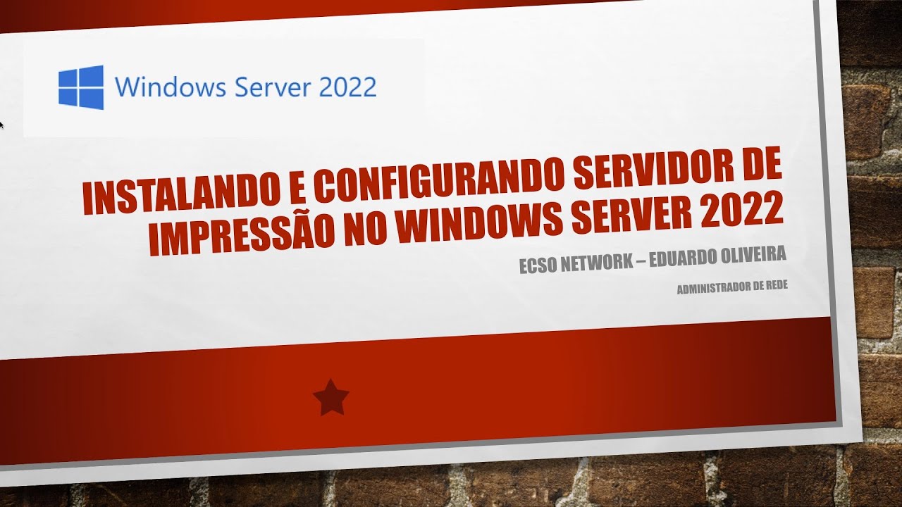Instalando e configurando servidor de impressão no Windows Server 2022