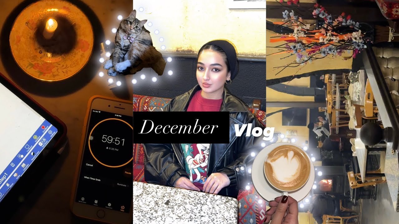Last days of December ❄️✨🖤 vlog, studying, cafe, hot drinks, new years eve, cats