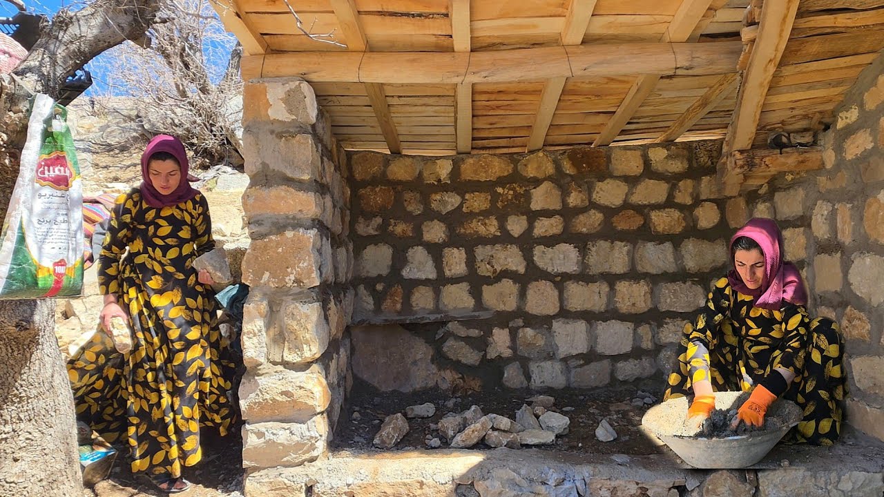 Skill in action: insulating Madar Zari's stone kitchen