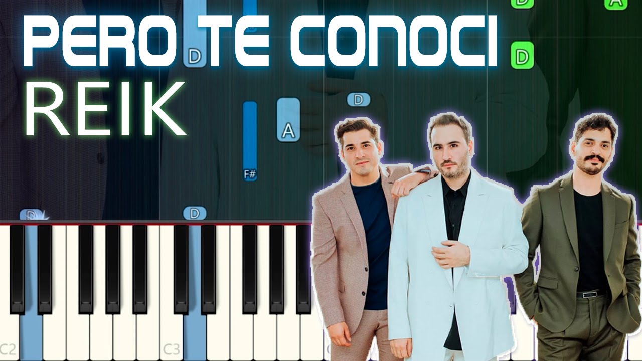Reik - Pero Te Conocí - Piano Cover Tutorial Instrumental Karaoke Cover