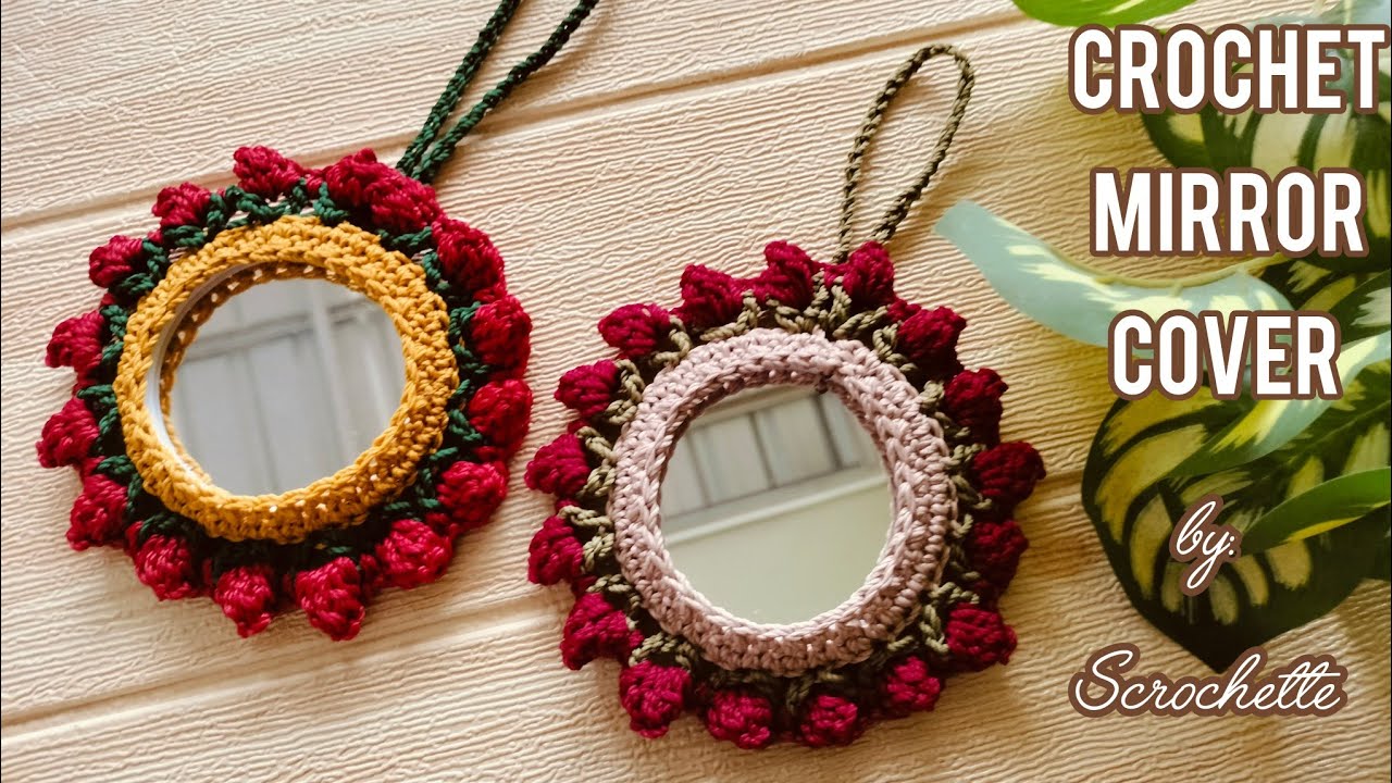 How to Crochet Mirror Cover Tutorial | Crochet Christmas Ornament