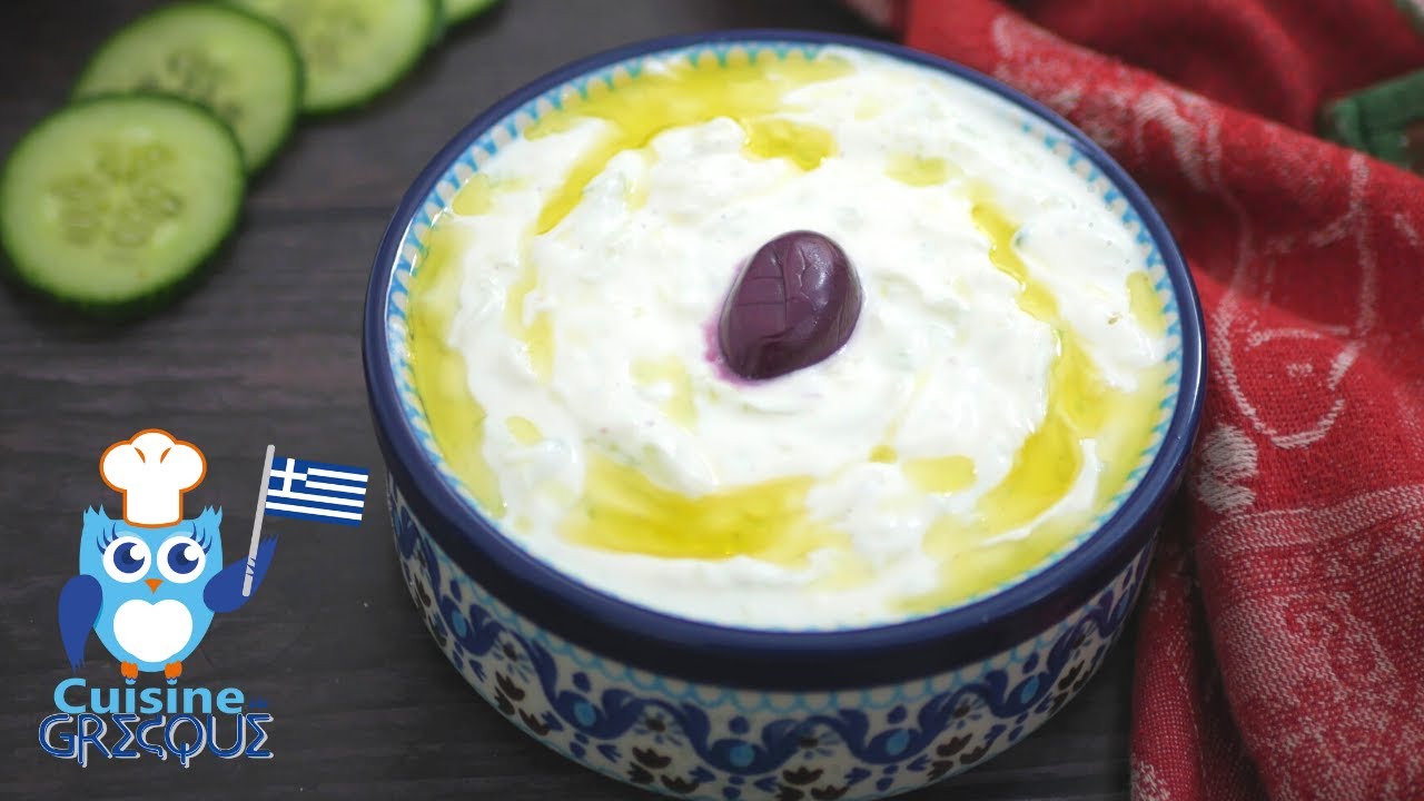 TZATZIKI - sauce au yaourt concombre facile & rapide - Cuisine à la grecque