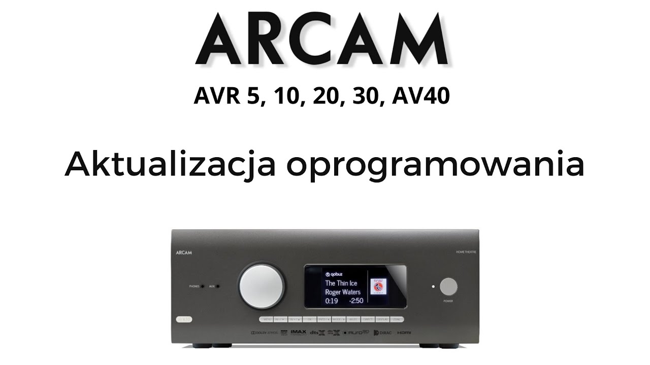 Arcam AVR5, AVR10, AVR20, AVR30, AV40  Aktualizacja oprogramowania | Software Update - Krok po kroku