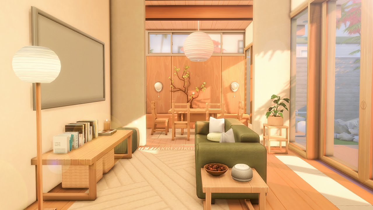 Japanese Minimalist Modern House (No CC) | Sims 4 | Stop Motion Build (Part 1)