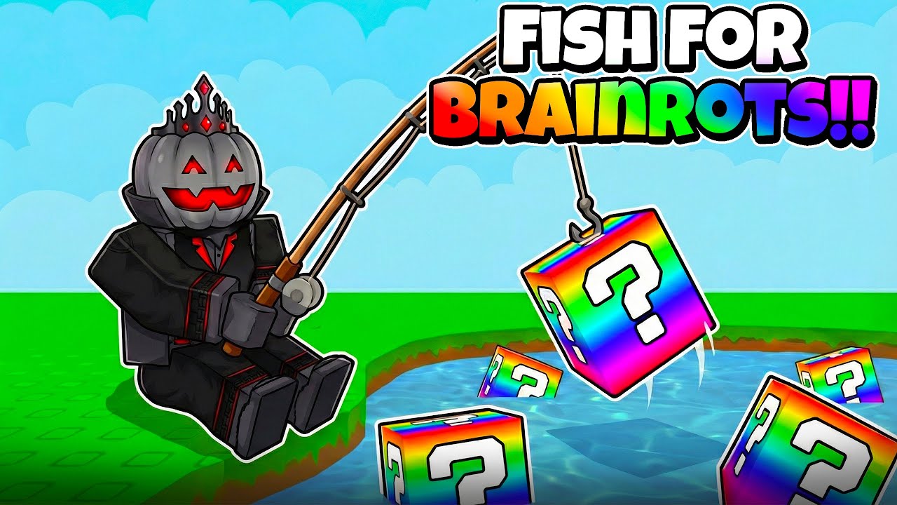 I Fished Up LUCKY BLOCKS and Got INSANE Brainrots in Roblox!