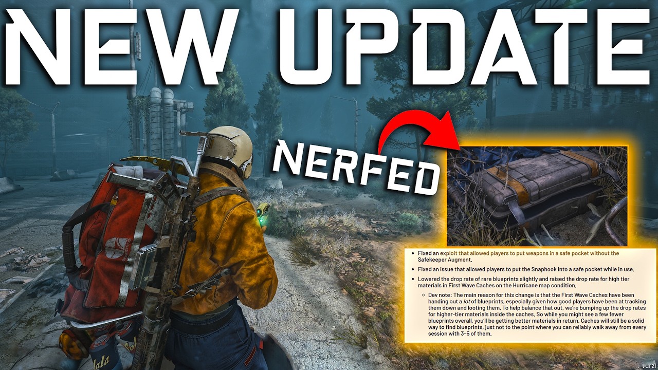 NEW ARC Raiders Update - Hurricane Cache Nerf, Snap Hook Nerf And More