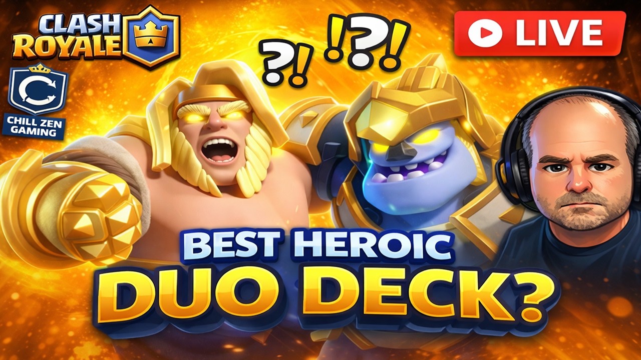 🧔🧊 NEW Hero Duo Meta? Giant + Ice Golem Breakdown LIVE! | Clash Royale Best Deck Guide 🧊🧔
