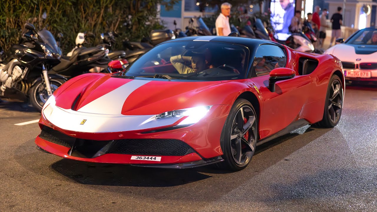 CRAZY Ferrari SF90 Stradale with Custom Exhaust - LOUD Pops and Bangs & Accelerations !