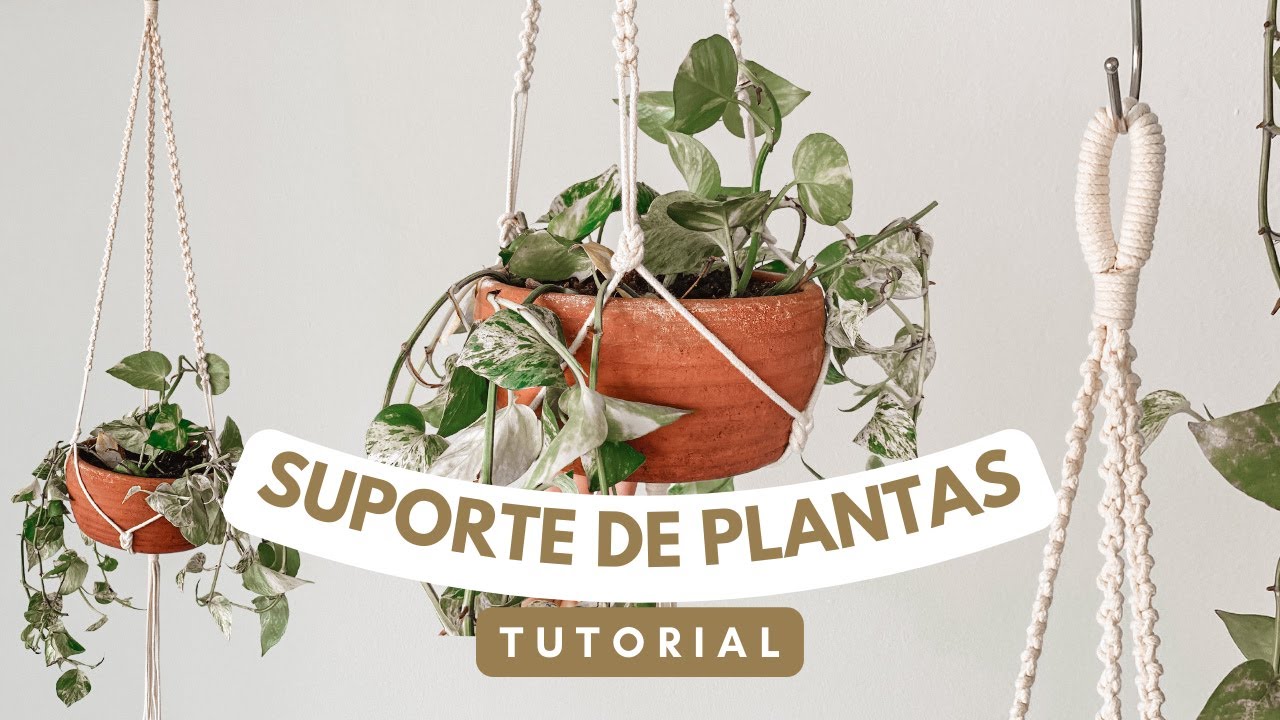DIY: SUPORTE DE PLANTAS FÁCIL Em Macramê | Nó Corrente | Tutorial Passo a Passo Para INICIANTES