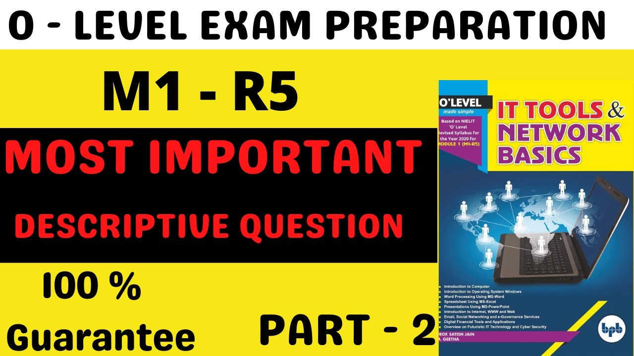 O Level M1R5 guess paper March 2022 | Most Important Questions M1R5 | IT TOOLS & Network BASICS