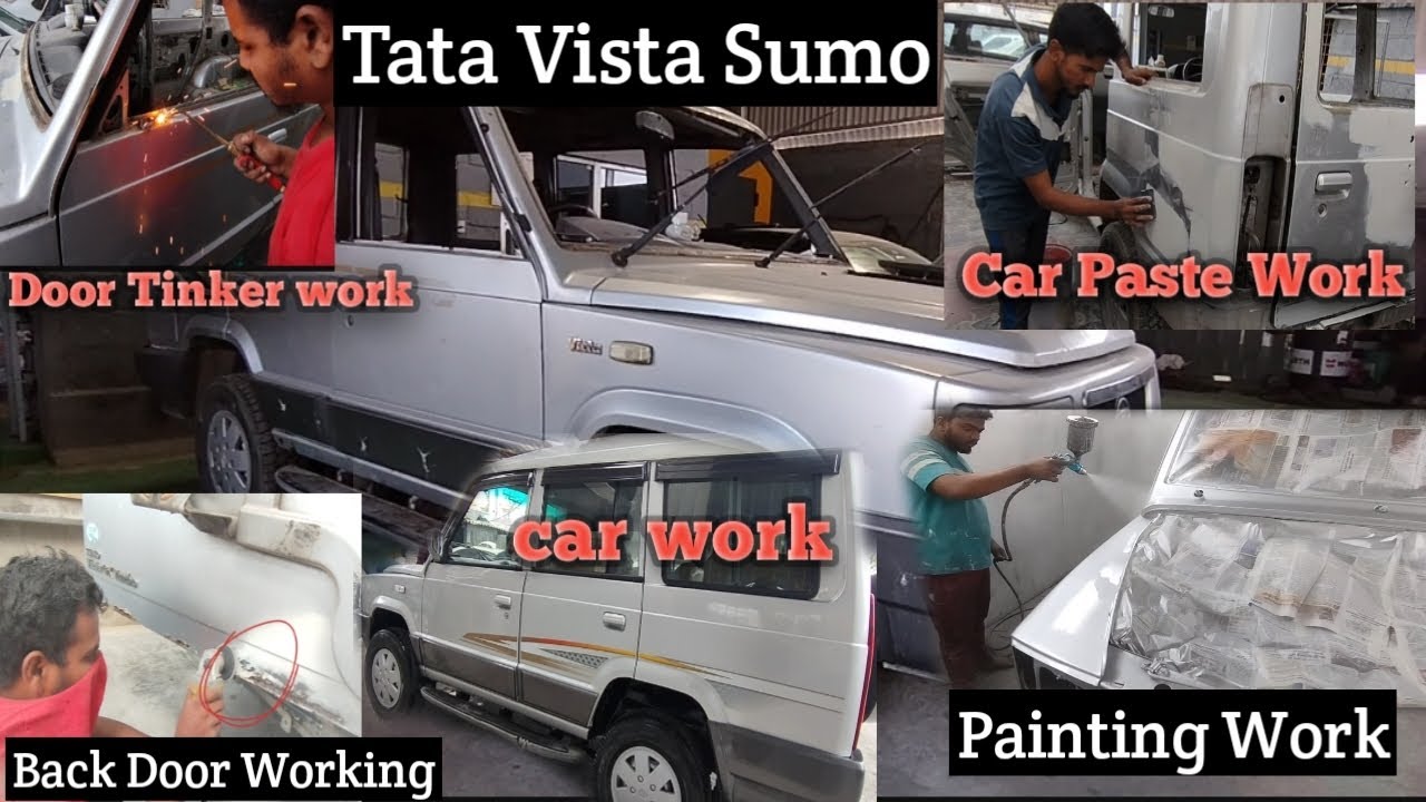✨Tata Vista Sumo | Door Tinker Work💥 | Back Door Working | Car Paste Work💫| Painting Work | Car Work