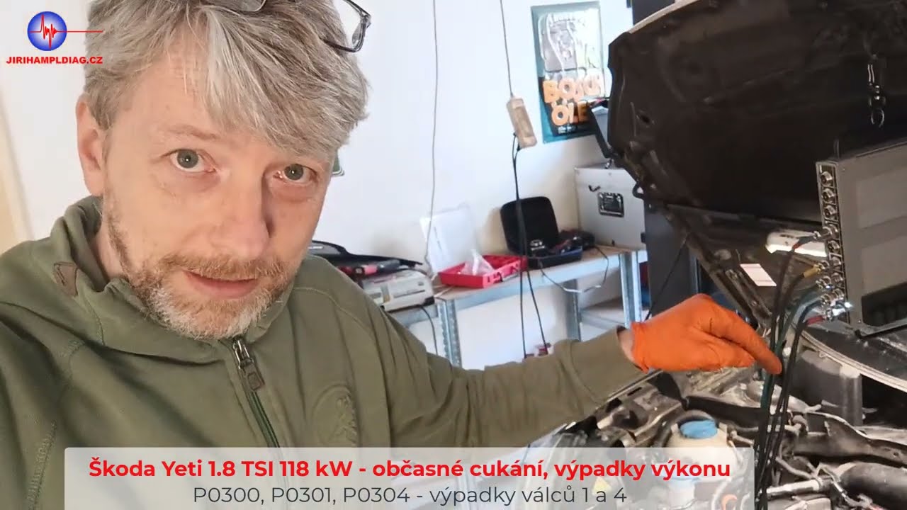 Diagnostický případ 040 - Škoda Yeti 1.8 TSI - sporadické vynechávání válců