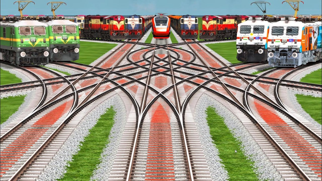 🚆 Superfast Trains on Impossible Curve Challenge⚔ Curve Kings – Realistic Indian Rail Madness