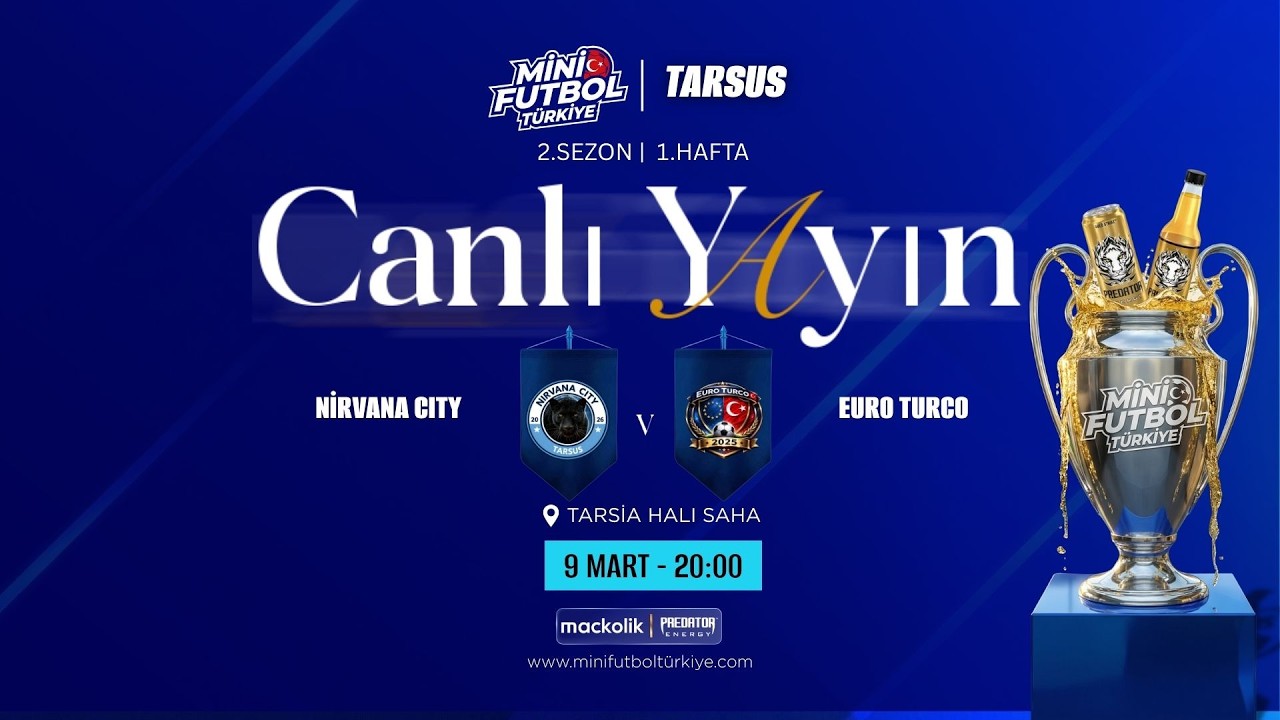1.  Hafta  | Mini Futbol Tarsus Süper Lig  |   EURO TURCO VS NIRVANA CITY(2.SEZON)