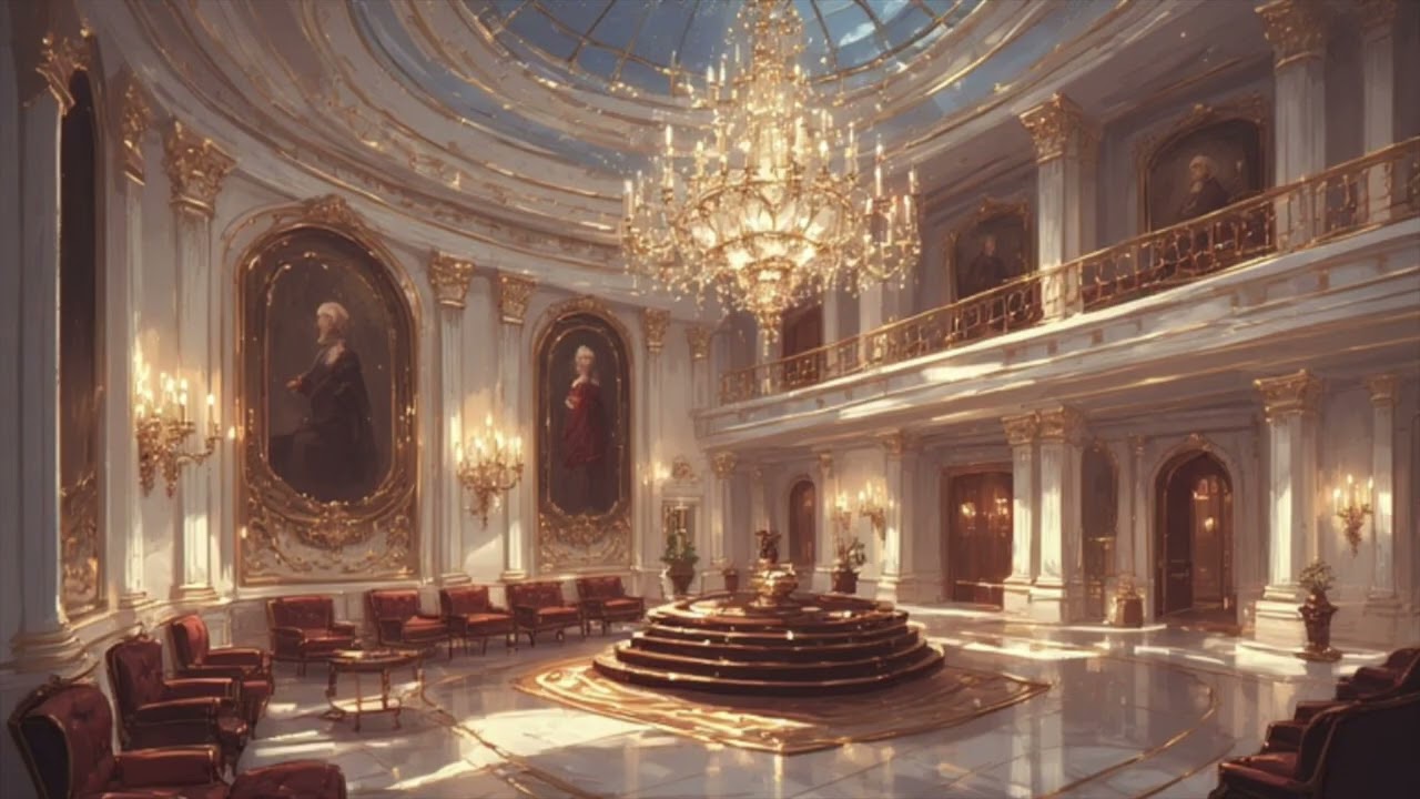 You are Inside a Baroque Concert Hall Lobby (ASMR POV)