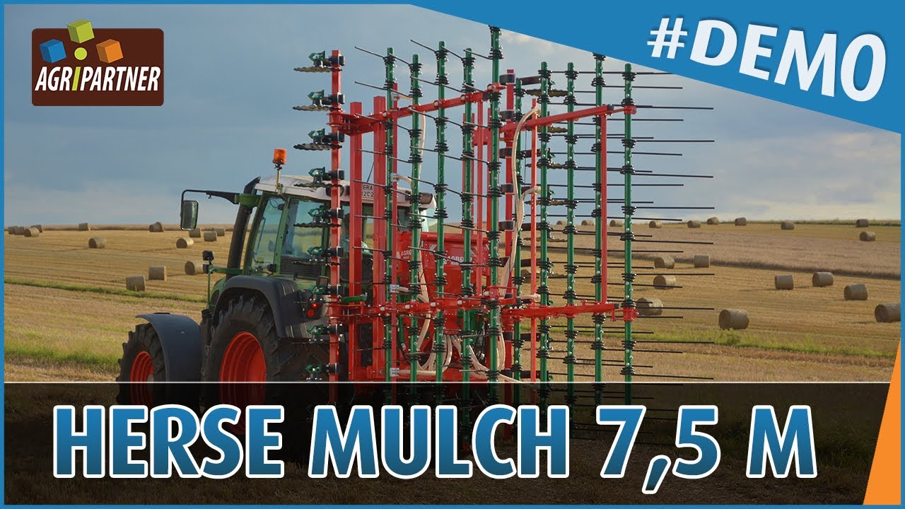 [DÉMO] Herse à paille Mulch BM 7,5 M AGRO-MASZ + Semoir couvert SP200 by Agripartner