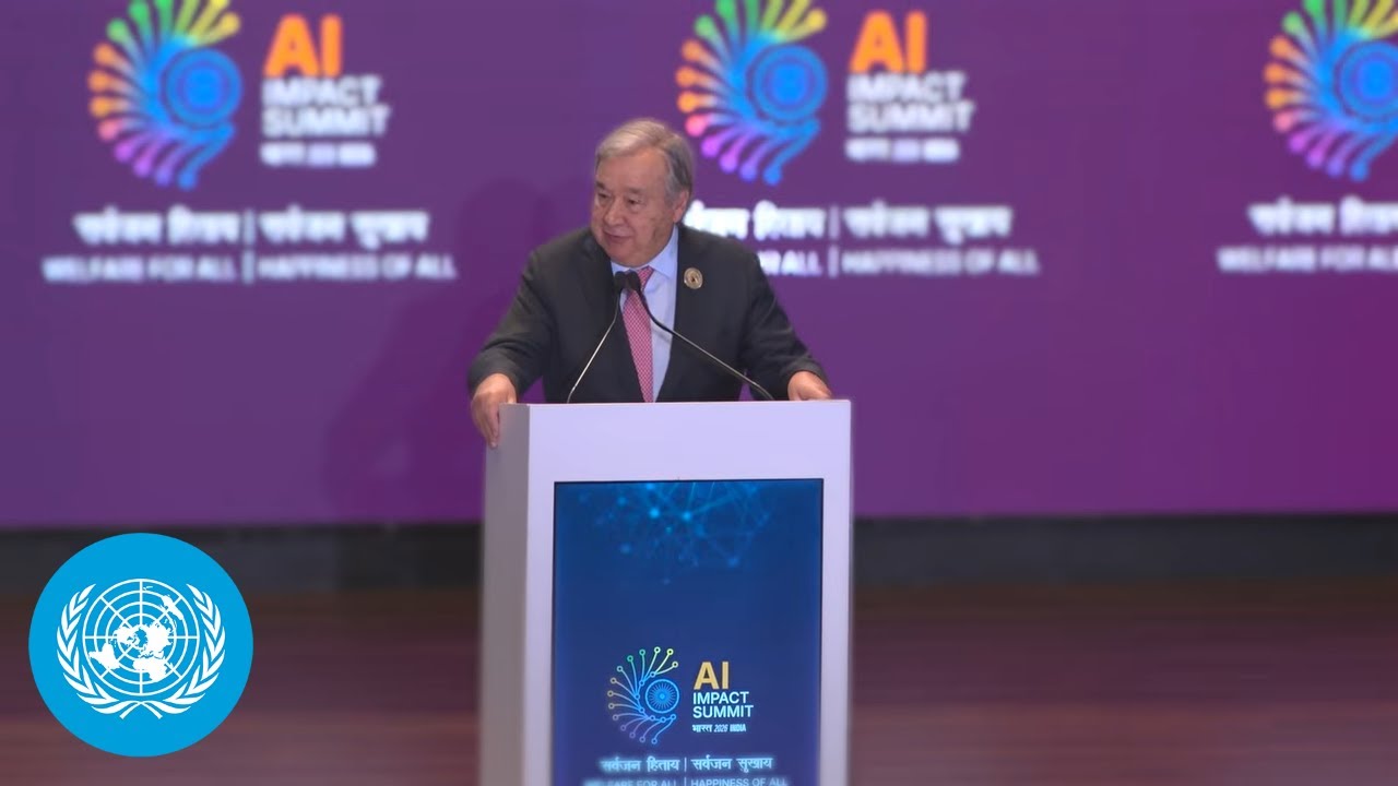 &ldquo;AI must belong to everyone&rdquo; - UN Chief at AI Impact Summit | United Nations