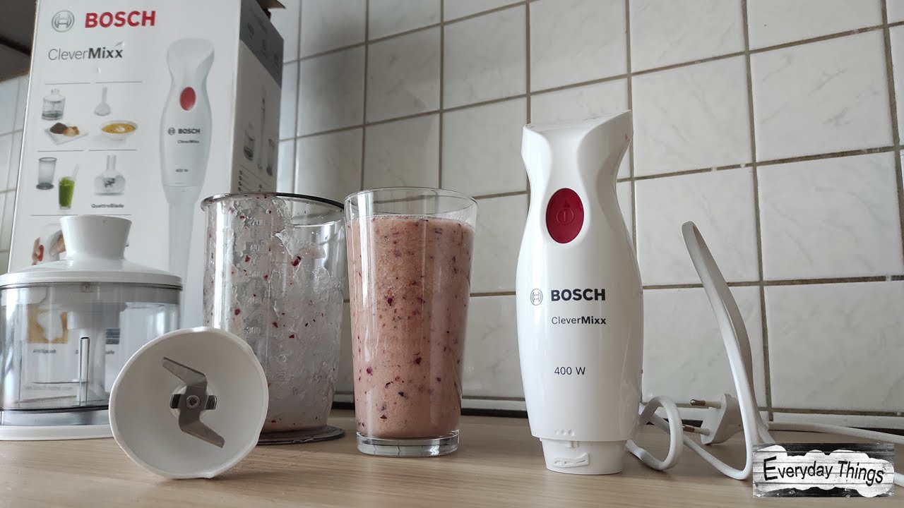 Hand Blender Bosch CleverMixx 400 W White, Unboxing & Review, Testing how it works