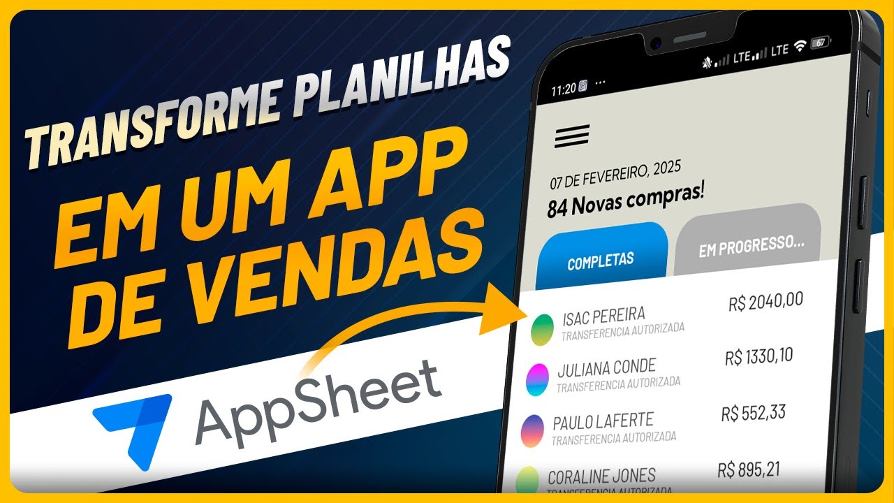 Aprenda a TRANSFORMAR PLANILHAS em um APP DE VENDAS no AppSheet!
