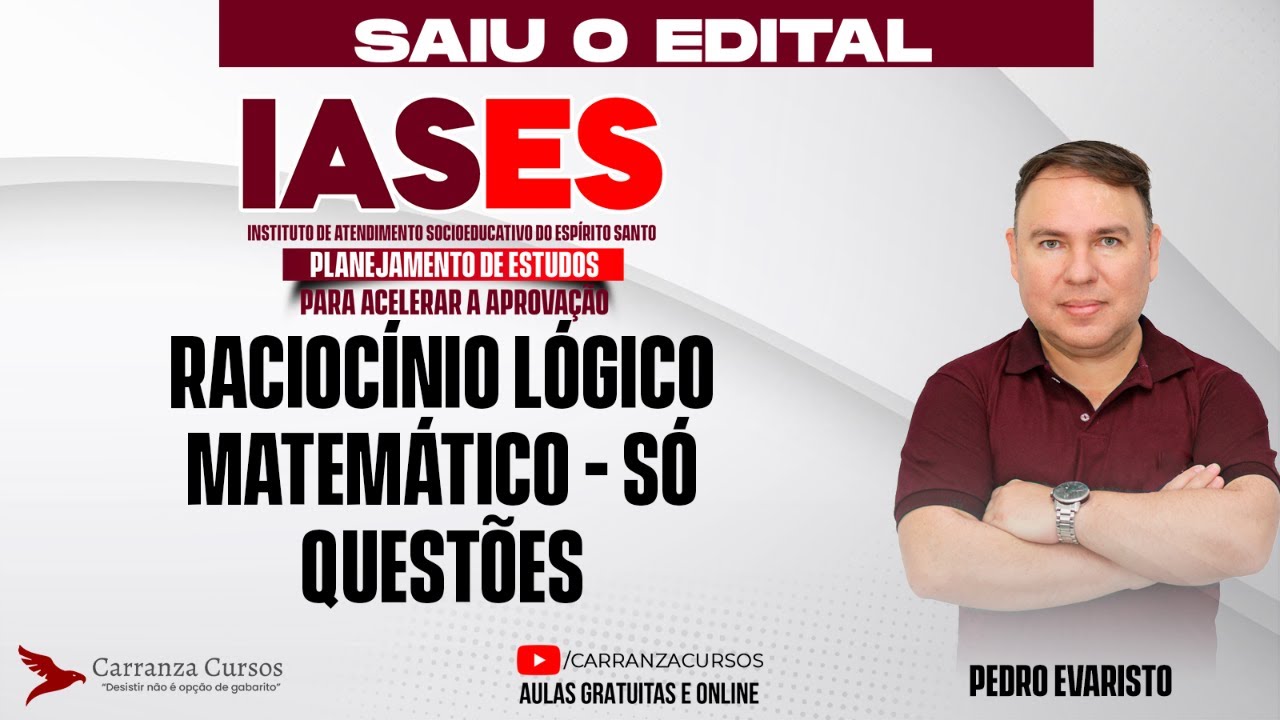 Concurso IASES – Raciocínio Lógico-Matemático (Só Questões) para gabaritar