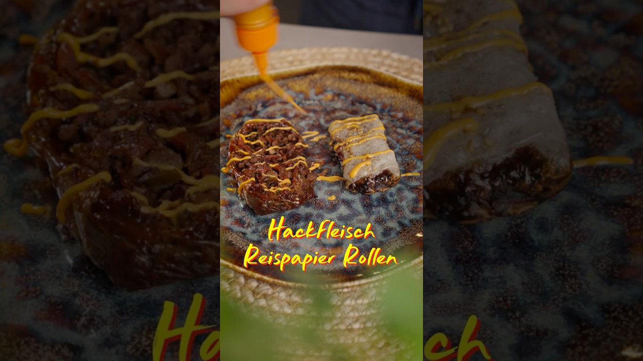 Hackfleisch Reispapier Rollen aus dem Airfryer