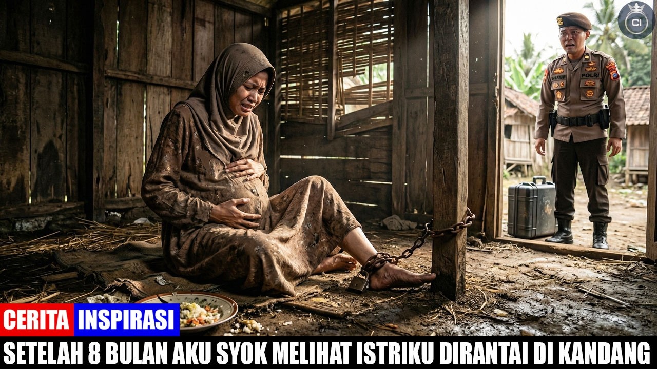 Kisah Nyata!! 8 Bulan Bertugas&hellip; komandan polisi Syok Melihat Istrinya Yang Hamil Dirantai Di Kandang