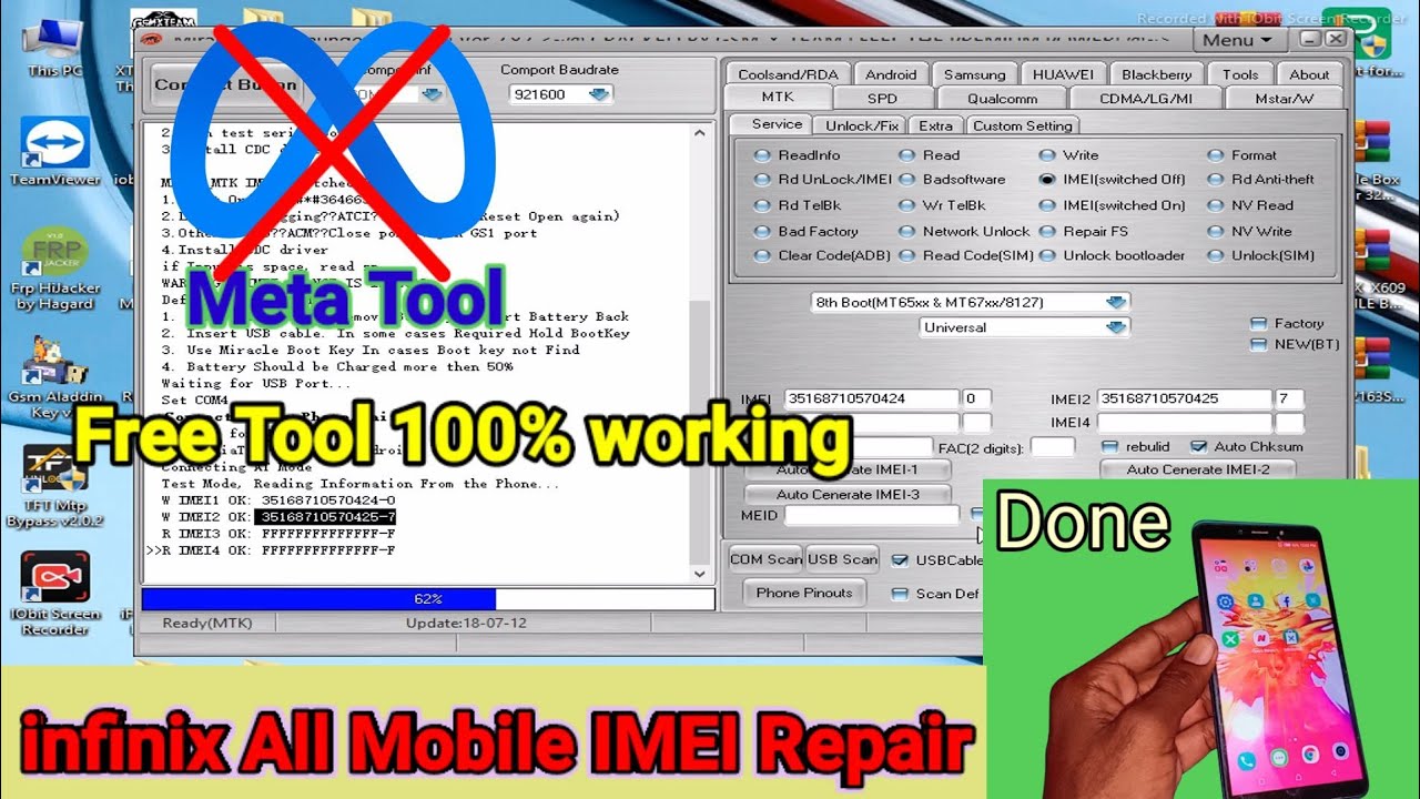 Infinix All Mobile IMEI Repair Free Tool  Miracle 2.82