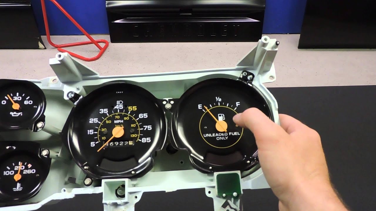 1976-87 Square Body Chevy Truck Gas Gauge wihout Tach with unleaded gas