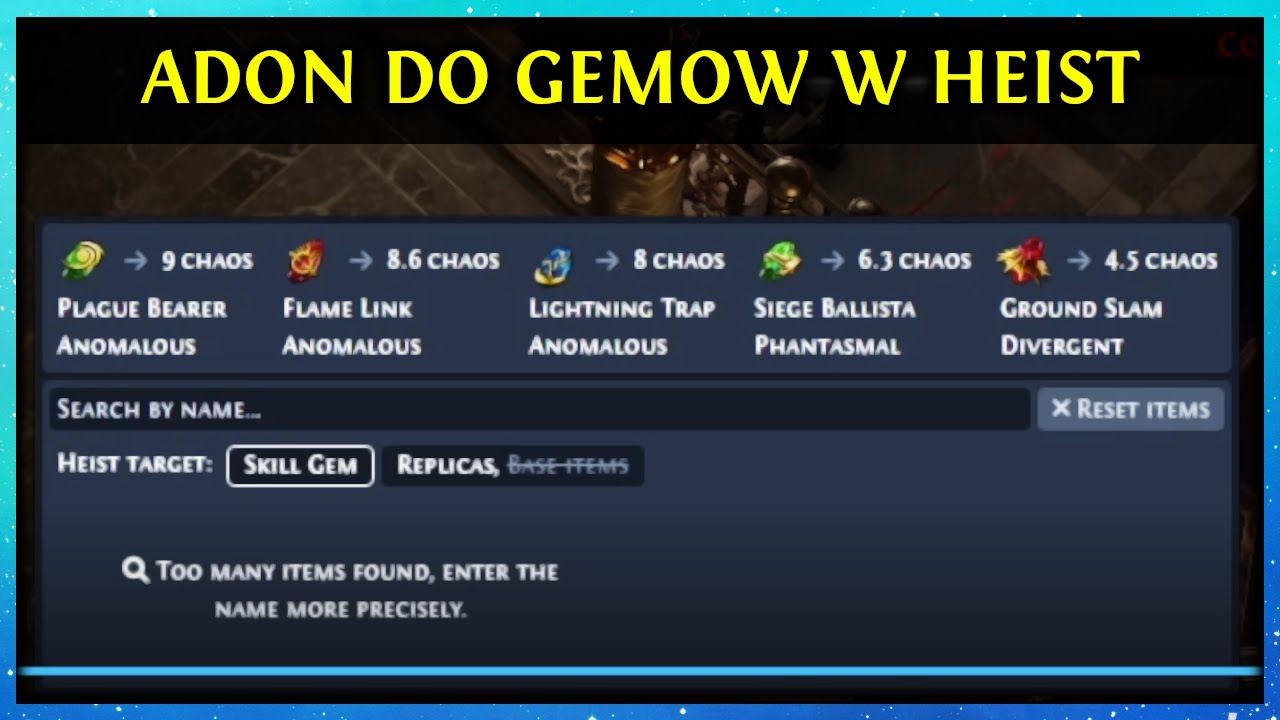 [PoE] Addon do Heista! AW trade macro