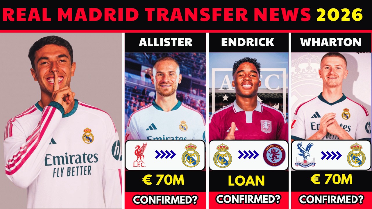 🚨 Latest REAL MADRID Transfer News Summer 2026 🔥 | Mart&iacute;n Zubimendi, Allister, Endrick & More