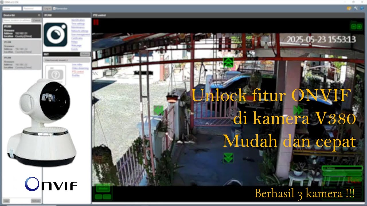 Cara aktifkan fitur Onvif Rtsp di kamera V380
