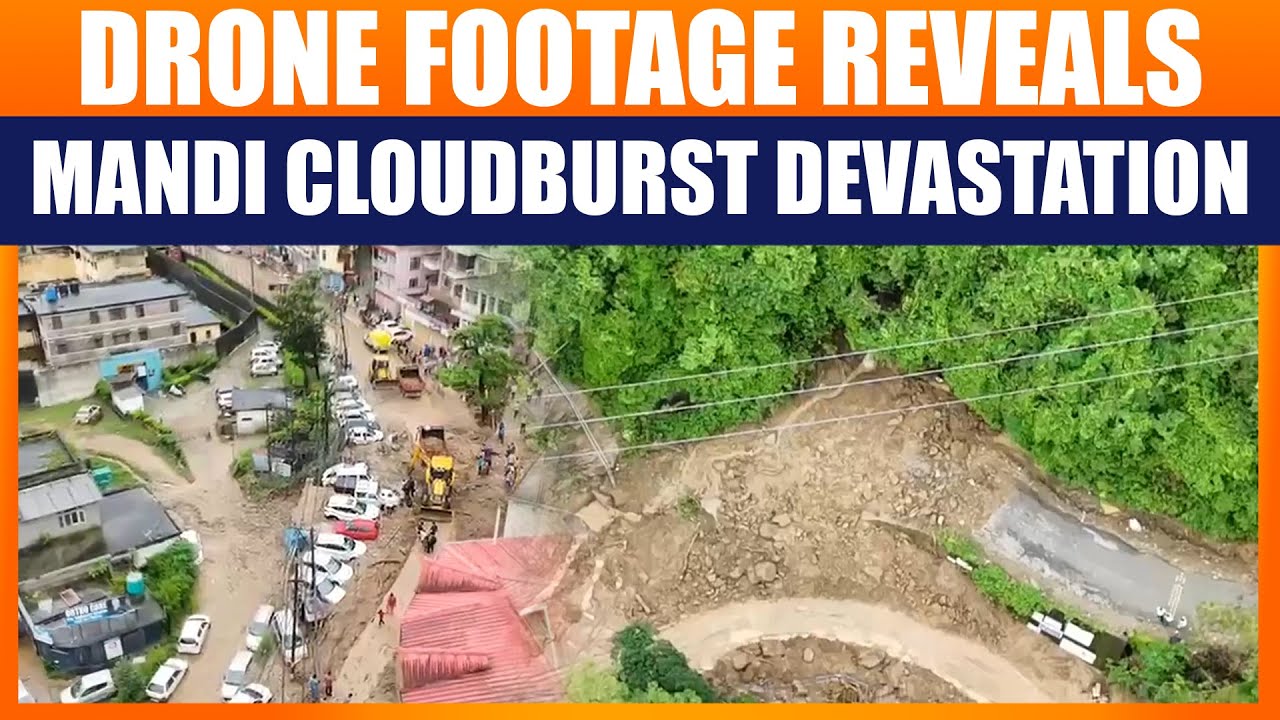 Drone Footage Reveals Mandi Cloudburst Devastation Amid Himachal Floods | News9