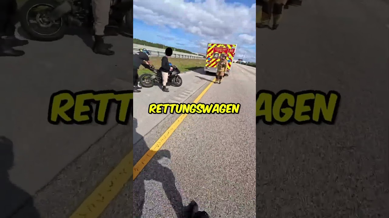 Biker hilft seinen Freund bei einem Unfall 🥺