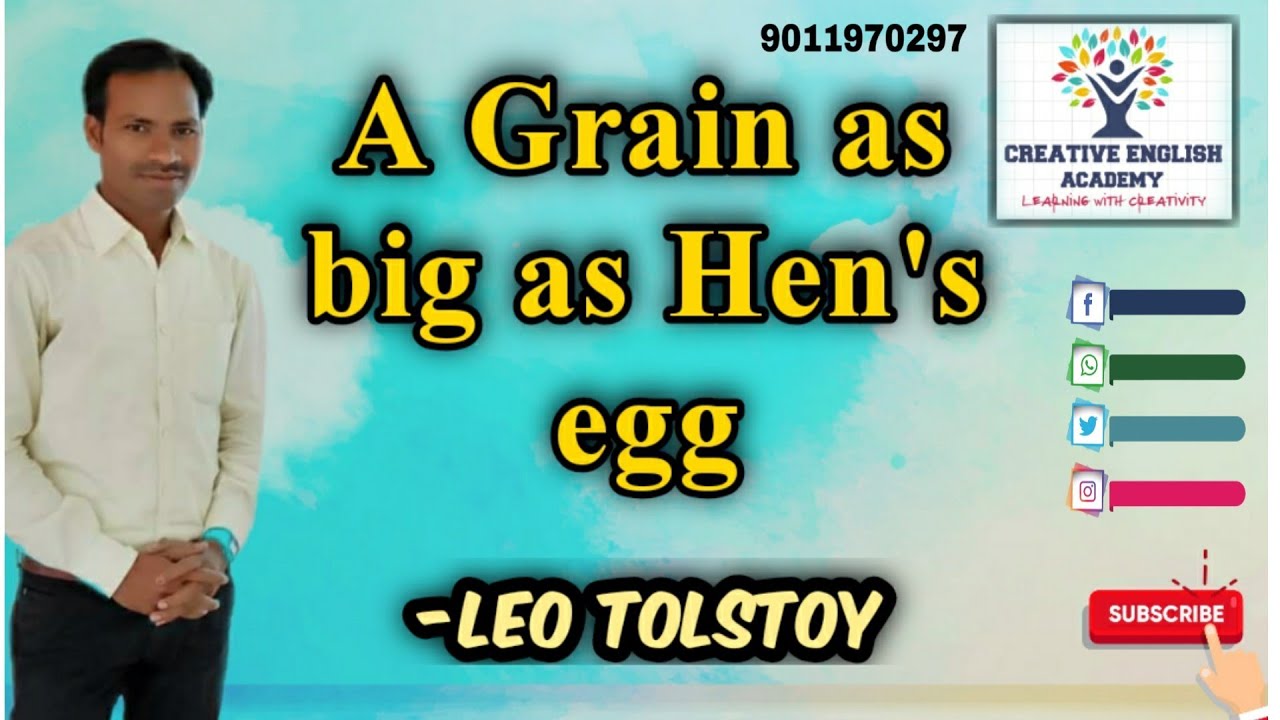 A grain as big as hen's egg. English lessons 1