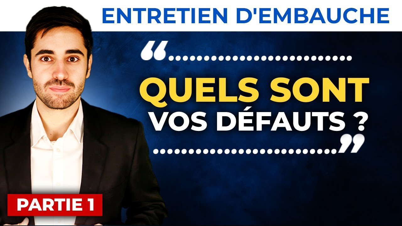 Les 5 MEILLEURS défauts à dire en entretien d'embauche en 2026 (PARTIE 1)