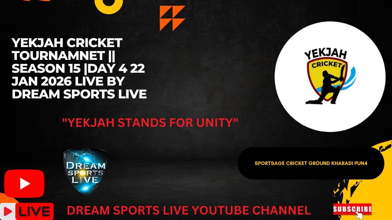 DAY 4 |  YEKJAH CRICKET LIVE | 22 JAN 2026 | PUNE LIVE BY DREAM SPORTS LIVE