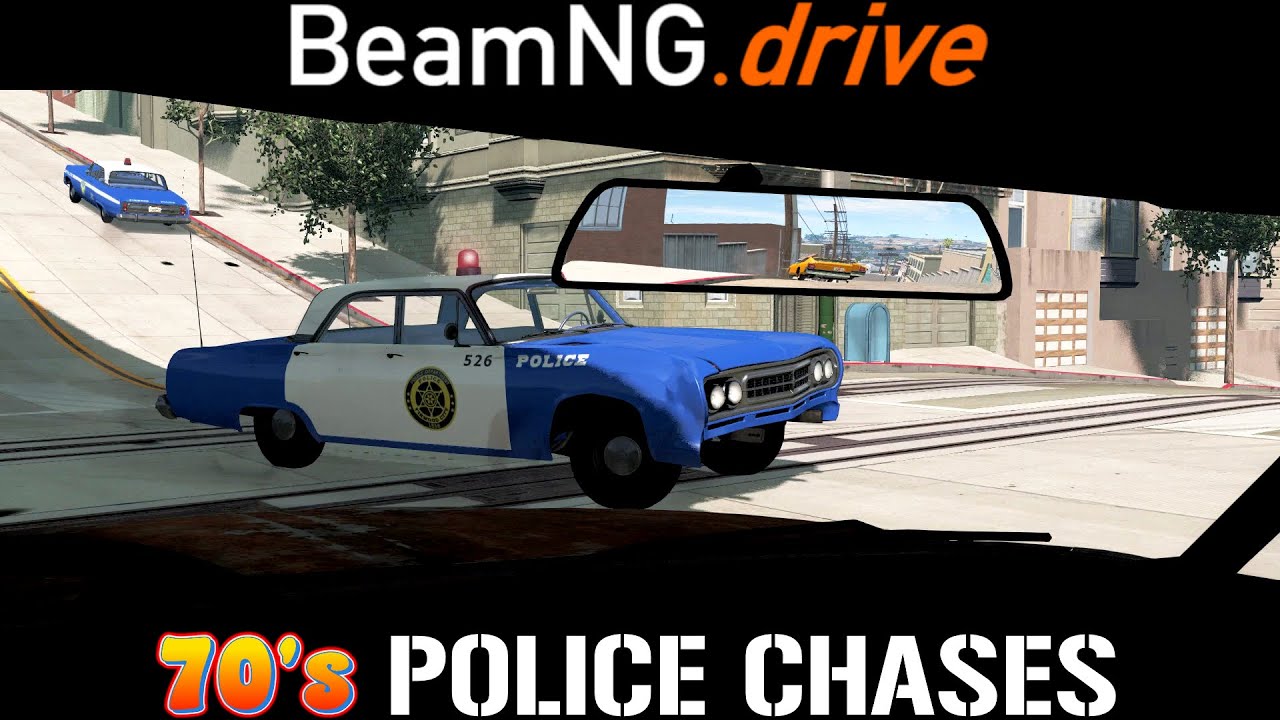 BeamNG.Drive 1970's Police Chases! - 70's Classic Cars (Police AI)
